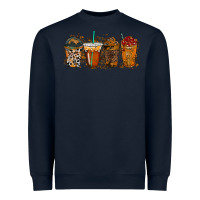Navy leopard and cowhide drink Heavyweight Sweatshirt - RacoonDesign