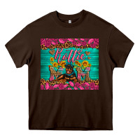 Chocolate Brown Rottie mom with roses Heavy Core Tee - Artiststas