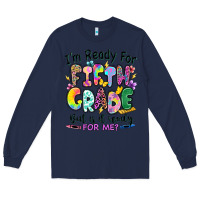 Navy I'm ready for fifth grade but is it ready for me Long Sleeve Tee - RanaPortraitStore