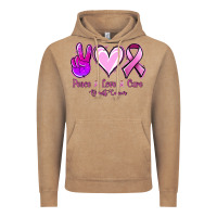 Vintage Coffee Peace love cure Breast Cancer Vintage Hoodie - NancyCooperArtShop