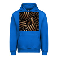 Cobalt melanin american flag seamless pattern Urban Hoodie - BundleAndBundleShop