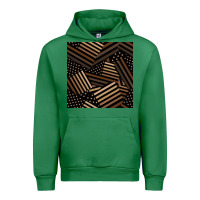Emerald melanin american flag seamless pattern Urban Hoodie - BundleAndBundleShop