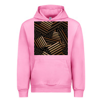 Fuchsia Pink melanin american flag seamless pattern Urban Hoodie - BundleAndBundleShop