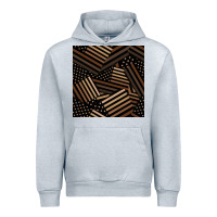 Heather Grey melanin american flag seamless pattern Urban Hoodie - BundleAndBundleShop