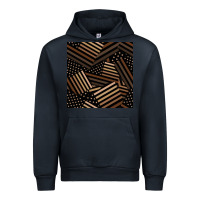 Navy melanin american flag seamless pattern Urban Hoodie - BundleAndBundleShop