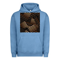 Pigment Pebble Blue melanin american flag seamless pattern Urban Hoodie - BundleAndBundleShop