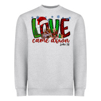 Heather Grey love came dow christmas Heavyweight Sweatshirt - RacoonDesign