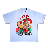 Grape Ice merry slothmas Urban Heavy Tee - MaliasSmallBusiness