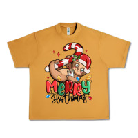 Peanut Butter merry slothmas Urban Heavy Tee - MaliasSmallBusiness