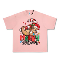 Salmon merry slothmas Urban Heavy Tee - MaliasSmallBusiness