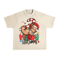 Sandshell merry slothmas Urban Heavy Tee - MaliasSmallBusiness