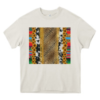 Cream western serape cowhide Heavy Core Tee - Jasminsmagicworld