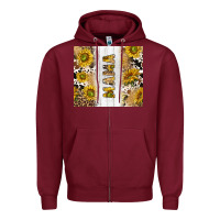 Burgundy western mother's day mama with cowhide and sunflowers tumbler tbs Zipper Hoodie - TumblerDesignByShophia