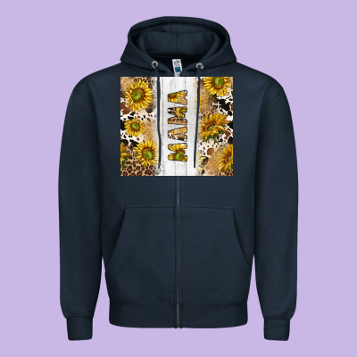 Western Mother's Day Mama With Cowhide And Sunflowers Tumbler Tbs Zipper Hoodie Designed By Tumblerdesignbyshophia