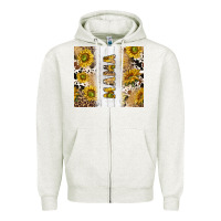 Oatmeal Heather western mother's day mama with cowhide and sunflowers tumbler tbs Zipper Hoodie - TumblerDesignByShophia