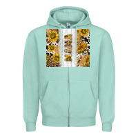Seafoam western mother's day mama with cowhide and sunflowers tumbler tbs Zipper Hoodie - TumblerDesignByShophia