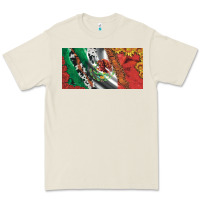Bone mexico flag cowhide leopard sunflower and roses licanse  plate Premium Tee - Artiststas