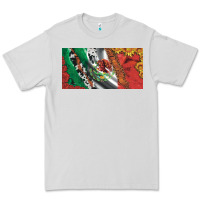 Dove Grey mexico flag cowhide leopard sunflower and roses licanse  plate Premium Tee - Artiststas
