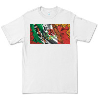 White mexico flag cowhide leopard sunflower and roses licanse  plate Premium Tee - Artiststas