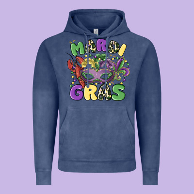 Mardi Gras Vintage Hoodie Designed By Maliassmallbusiness