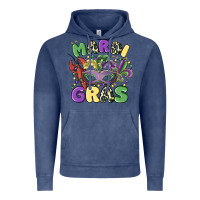 Vintage Denim mardi gras Vintage Hoodie - MaliasSmallBusiness