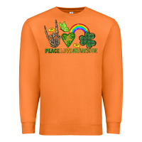Carrot Peace Love Shamrock  St. Patrick's Day Premium Sweatshirt - CowGirlArtShop