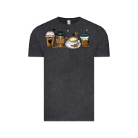 Coffee Latte Coffee Cups Vintage Tee | Teevron