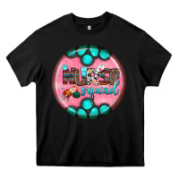 Black nurse round earrings 3 Heavy Core Tee - BundleAndBundleShop