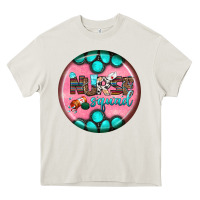 Cream nurse round earrings 3 Heavy Core Tee - BundleAndBundleShop