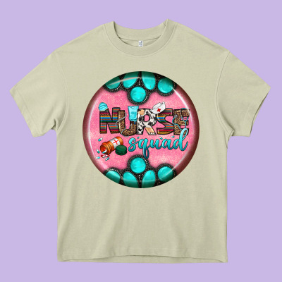Nurse Round Earrings 3 Heavy Core Tee Designed By Bundleandbundleshop