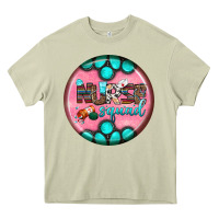 Mossy nurse round earrings 3 Heavy Core Tee - BundleAndBundleShop