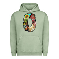 Pigment Oil Green farm life alphabet lowercase letters o Urban Hoodie - BundleAndBundleShop