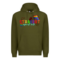 Army Green Straight agains hate Premium Hoodie - CowGirlArtShop