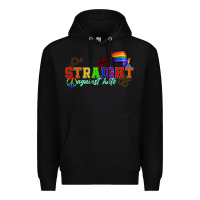 Black Straight agains hate Premium Hoodie - CowGirlArtShop