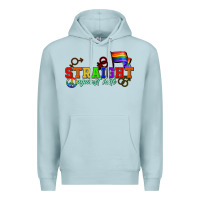 Blue Mist Straight agains hate Premium Hoodie - CowGirlArtShop