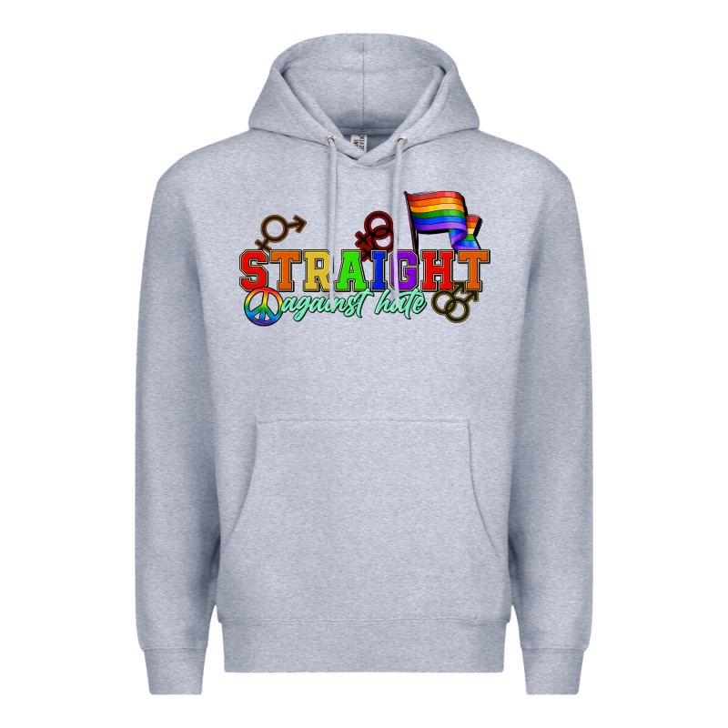 Straight Agains Hate Premium Hoodie by CowGirlArtShop | Teevron
