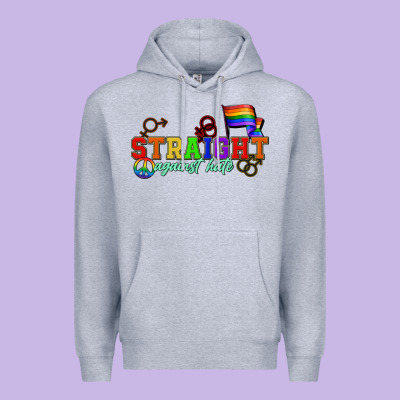 Straight Agains Hate Premium Hoodie Designed By Cowgirlartshop