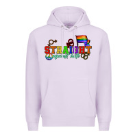 Lilac Straight agains hate Premium Hoodie - CowGirlArtShop