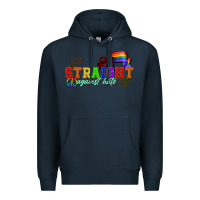 Navy Straight agains hate Premium Hoodie - CowGirlArtShop
