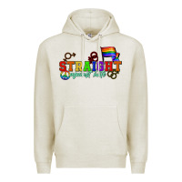 Oatmeal Heather Straight agains hate Premium Hoodie - CowGirlArtShop