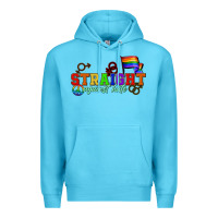 Ocean Blue Straight agains hate Premium Hoodie - CowGirlArtShop