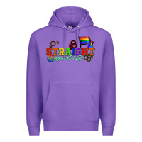 Purple Straight agains hate Premium Hoodie - CowGirlArtShop