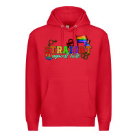 Red Straight agains hate Premium Hoodie - CowGirlArtShop