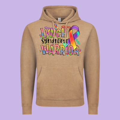Lynch Syndrome Warrior Vintage Hoodie Designed By Nancycooperartshop