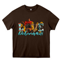 Chocolate Brown love dobermans Heavy Core Tee - Artiststas