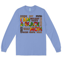 Colony Blue i am a black mom Long Sleeve Tee - LillyAllenDesigns