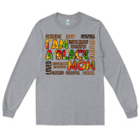 Heather Grey i am a black mom Long Sleeve Tee - LillyAllenDesigns