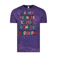 Cloud Purple dasher dancer prancer vixer comet cupid donner bli Vintage Tee - MaliasSmallBusiness