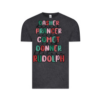 Vintage Black dasher dancer prancer vixer comet cupid donner bli Vintage Tee - MaliasSmallBusiness