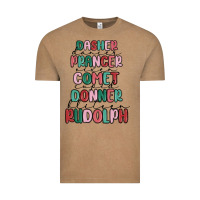 Vintage Coffee dasher dancer prancer vixer comet cupid donner bli Vintage Tee - MaliasSmallBusiness